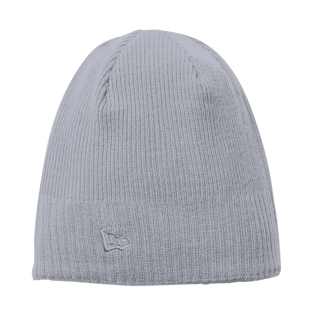 New Era Knit Embroidered Beanie - Grey