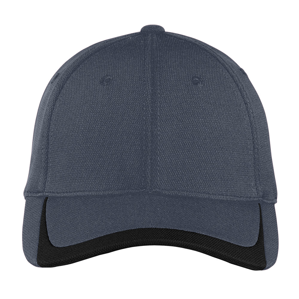 Sport-Tek Pique Colorblock Embroidered Cap - Graphite Grey/Black