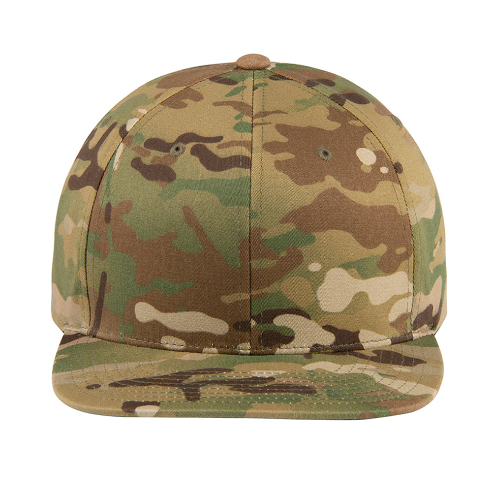Sport-Tek Yupoong Flat Bill Snapback Embroidered Cap - Multicam Brown Print (PMS PATTERNED)