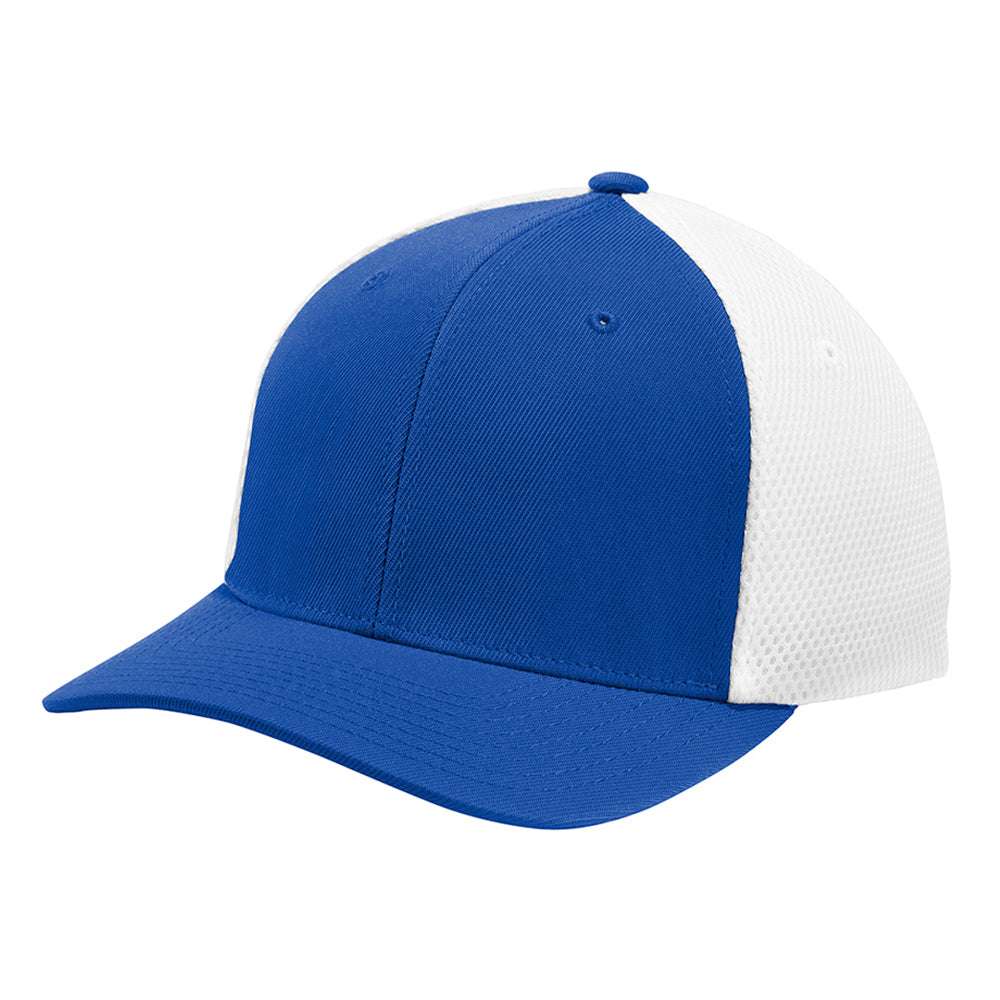 Sport-Tek Flexfit Air Mesh Back Embroidered Cap - True Royal Blue/White (PMS 7687C)