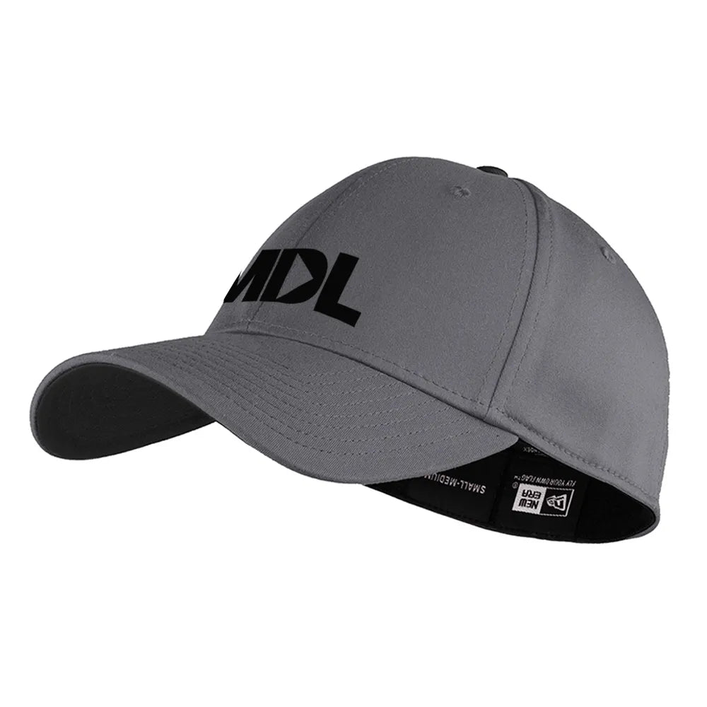 New Era Interception Embroidered Cap - Graphite Grey/Black (PMS 7540C)