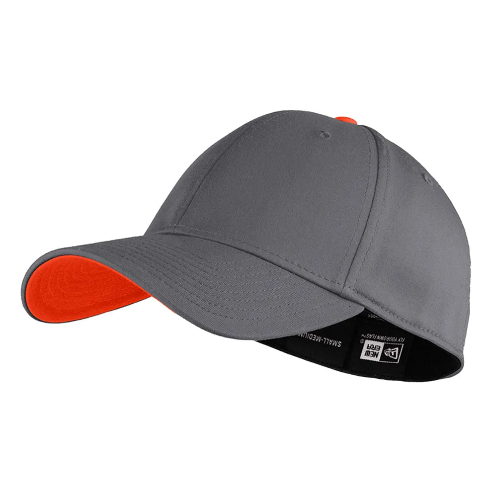 New Era Interception Embroidered Cap - Graphite Grey/Orange (PMS 7597C)