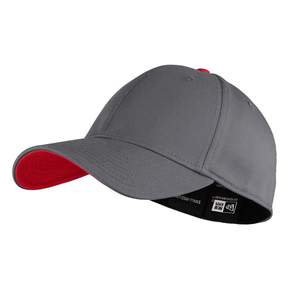 New Era Interception Embroidered Cap - Graphite Grey/Scarlet Red (PMS 187C)