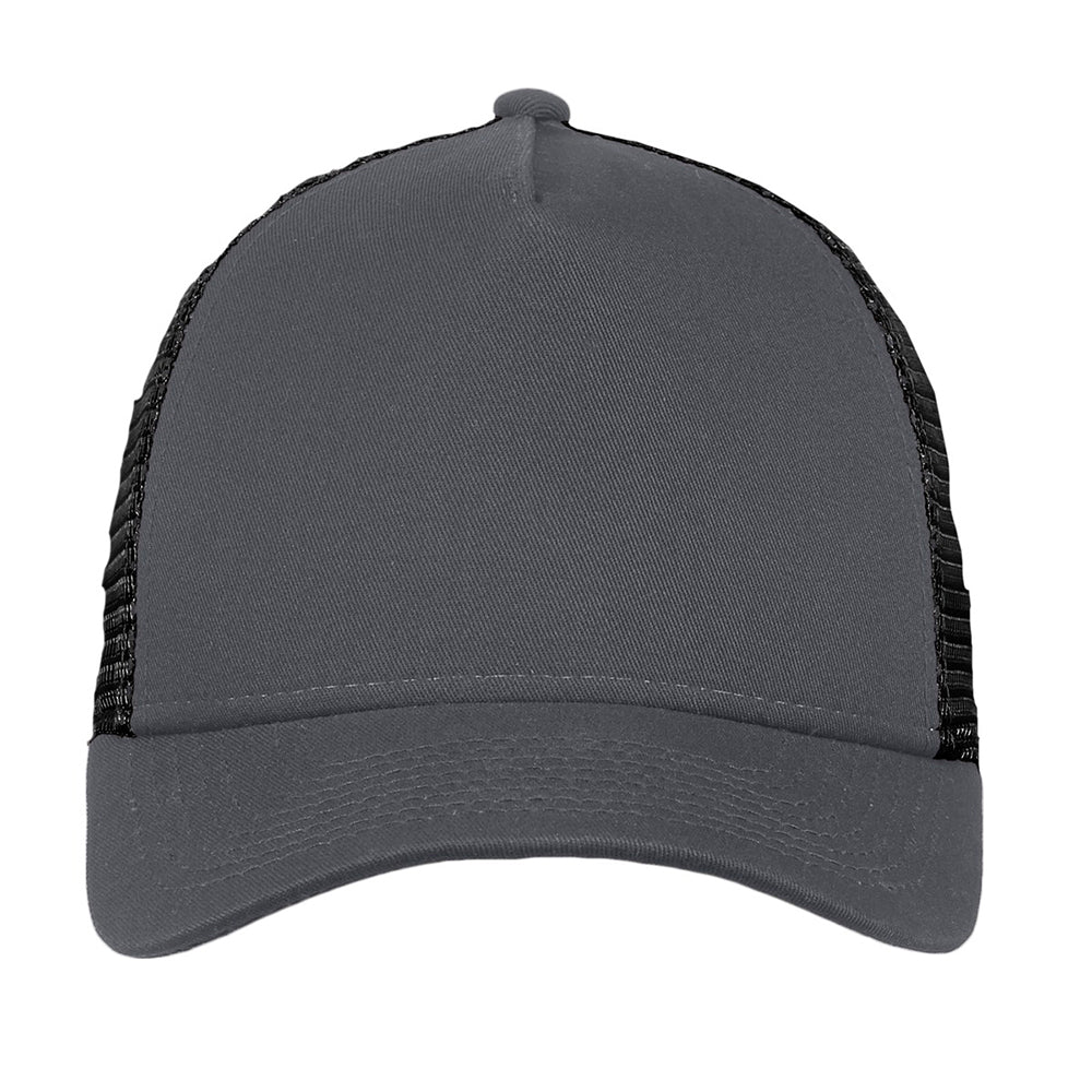 New Era Snapback Trucker Embroidered Cap - Graphite Grey/Black (PMS 7540 C)