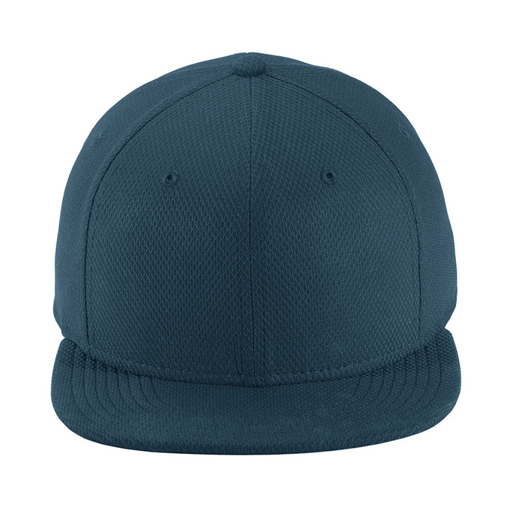 New Era Original Fit Diamond Era Flat Bill Snapback Embroidered Cap - Deep Navy Blue