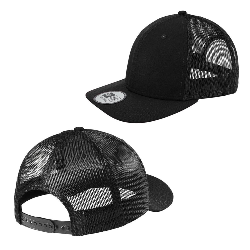 New Era Snapback Low Profile Trucker Embroidered Cap - Camo Green/Black