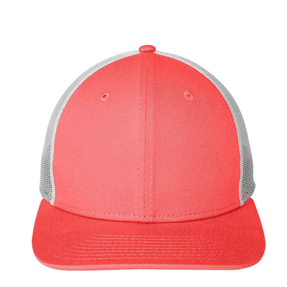 New Era Snapback Low Profile Trucker Embroidered Cap - Heather Graphite Grey/Black