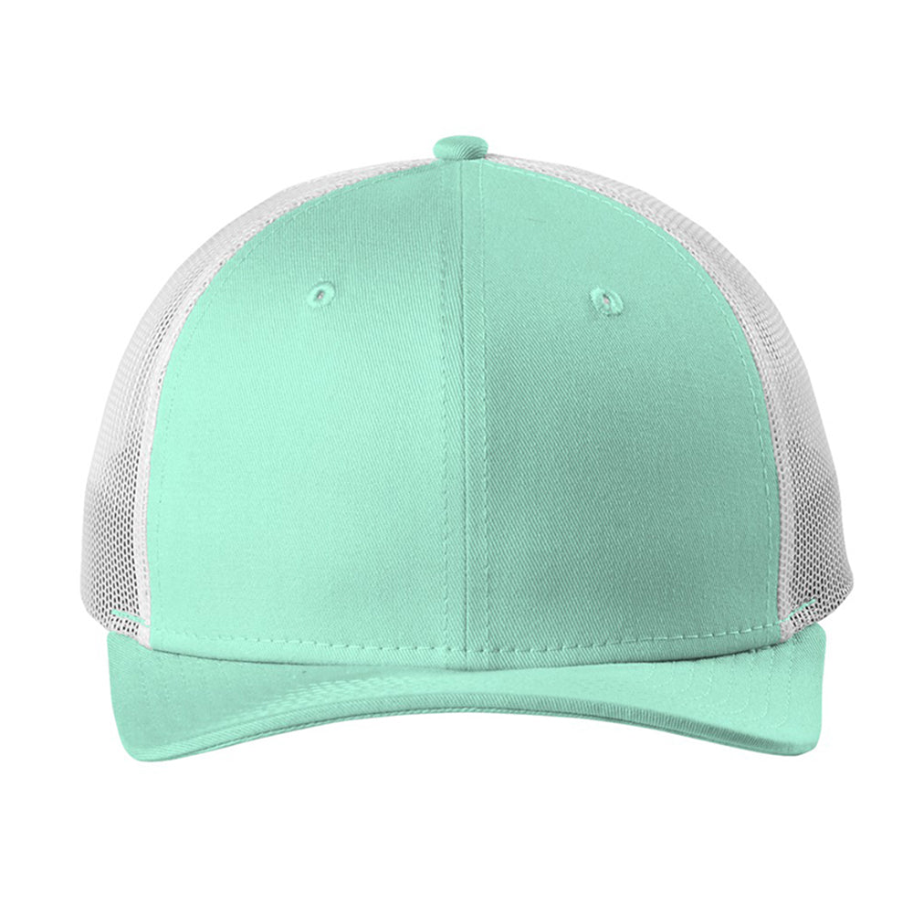 New Era Snapback Low Profile Trucker Embroidered Cap - Mint Green/White