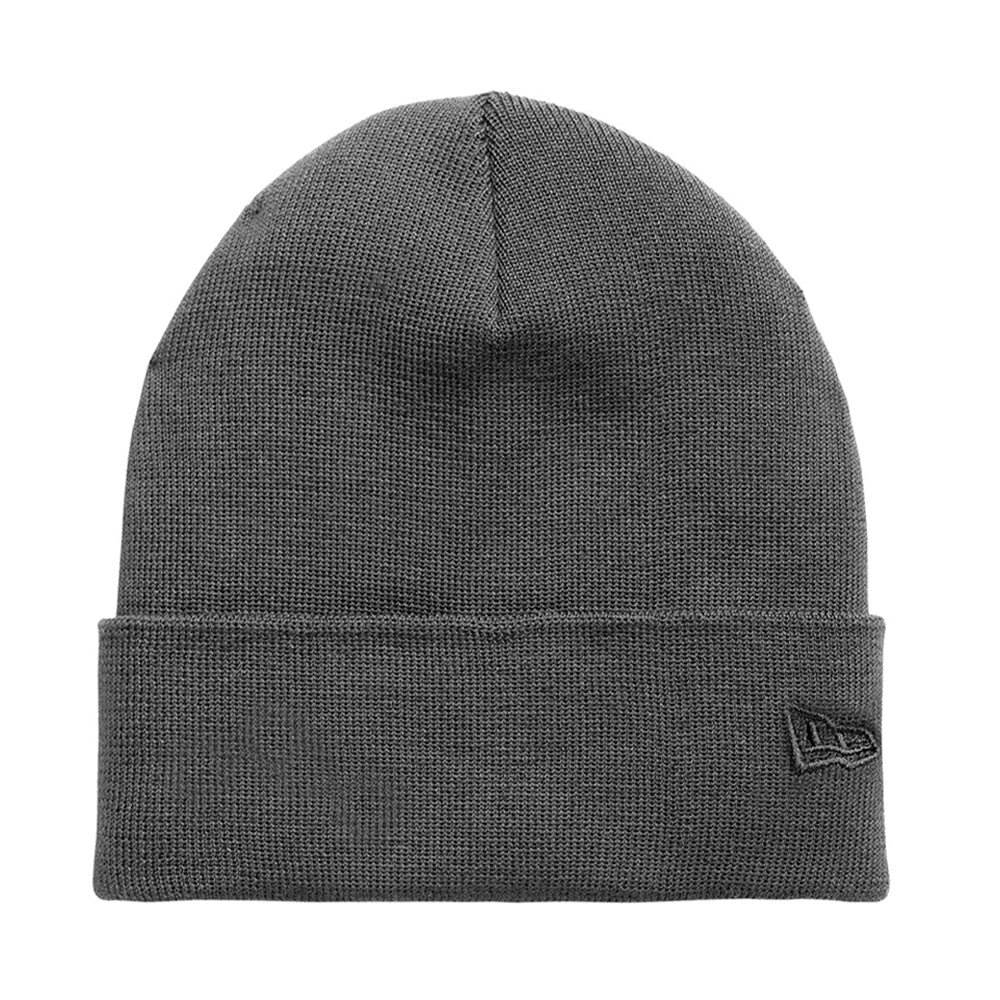 New Era Recycled Cuff Embroidered Beanie - Graphite Grey