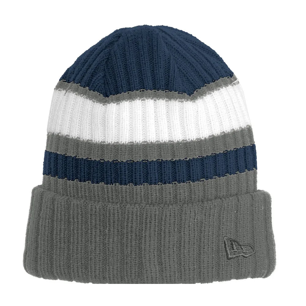 New Era Ribbed Tailgate Embroidered Beanie - Navy Blue /Graphite Grey (PMS 533 C)