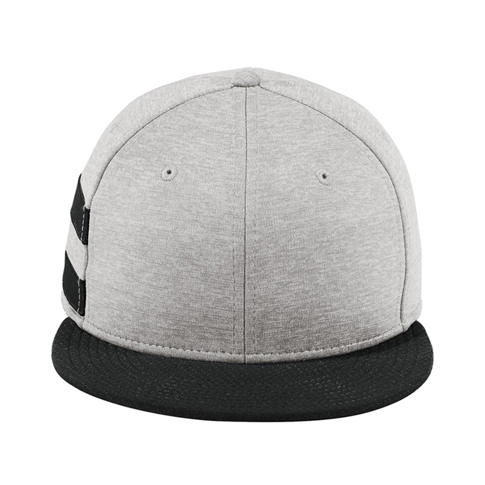 New Era Shadow Heather Striped Flat Bill Snapback Embroidered Cap - Shadow Heather Grey/Royal Blue (PMS 426C)