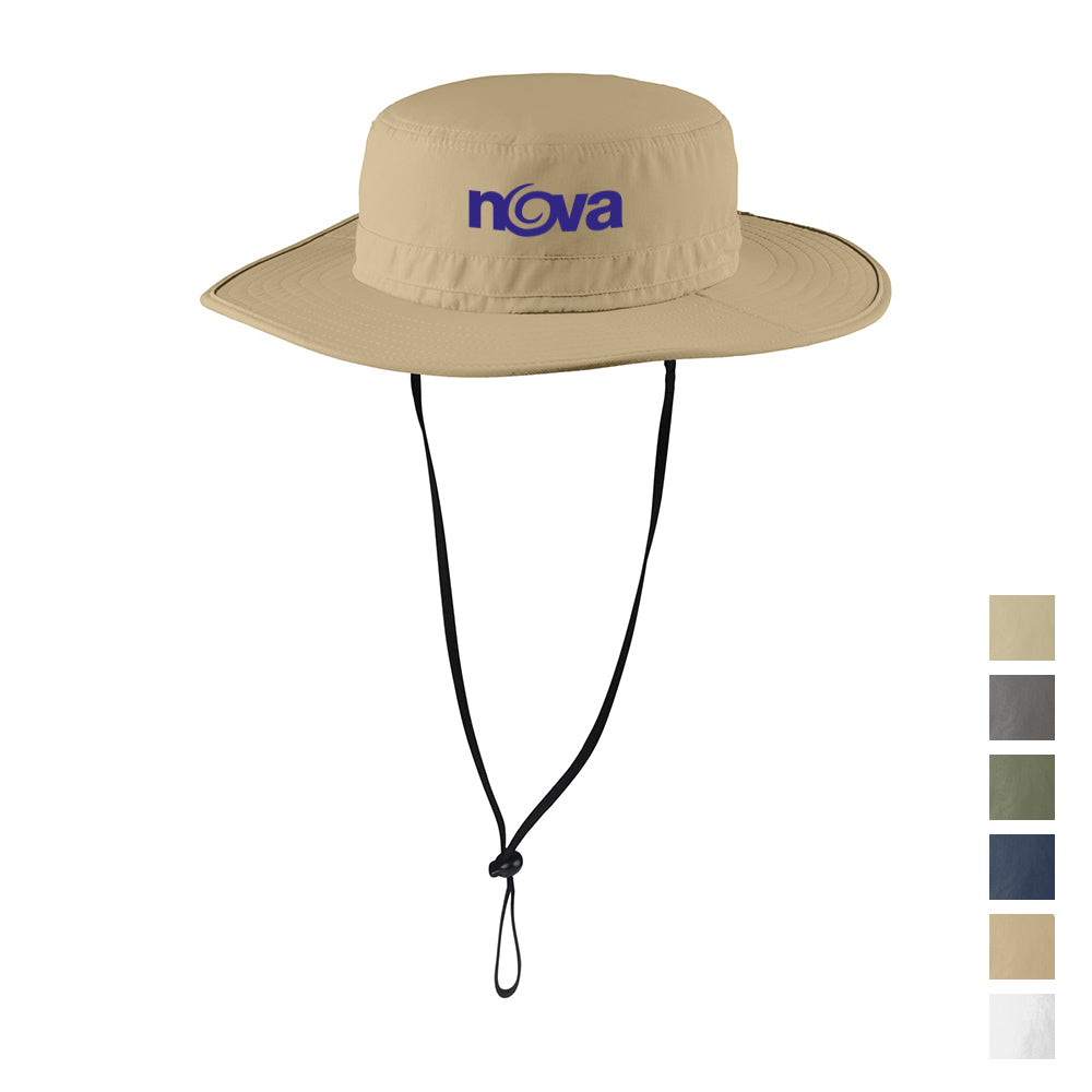 Port Authority Outdoor Wide-Brim Embroidered Hat - Coffee Cream Beige