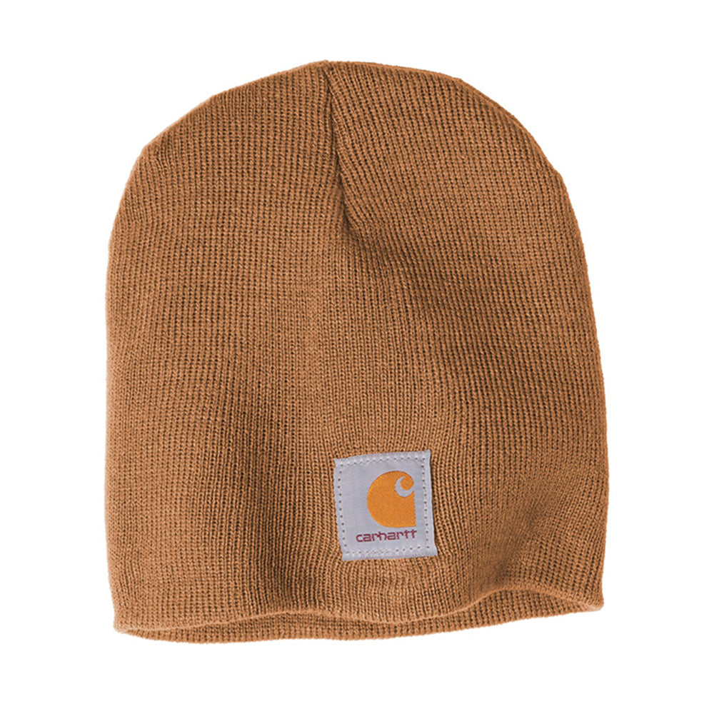 Carhartt Acrylic Knit Embroidered Hat - Carhartt Brown