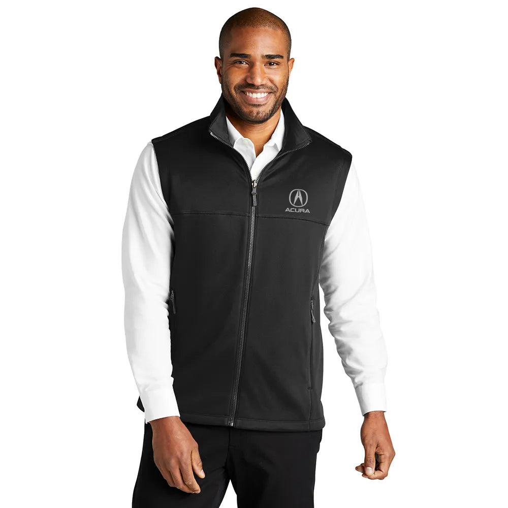 Port Authority Collective Smooth Fleece Embroidered Vest - Deep Black