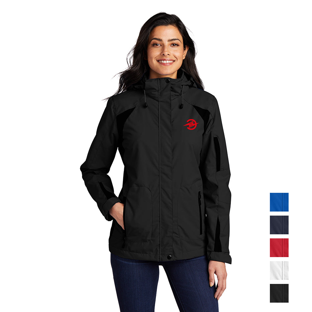 Port Authority Women's All-Season II Embroidered Jacket - Black/Black