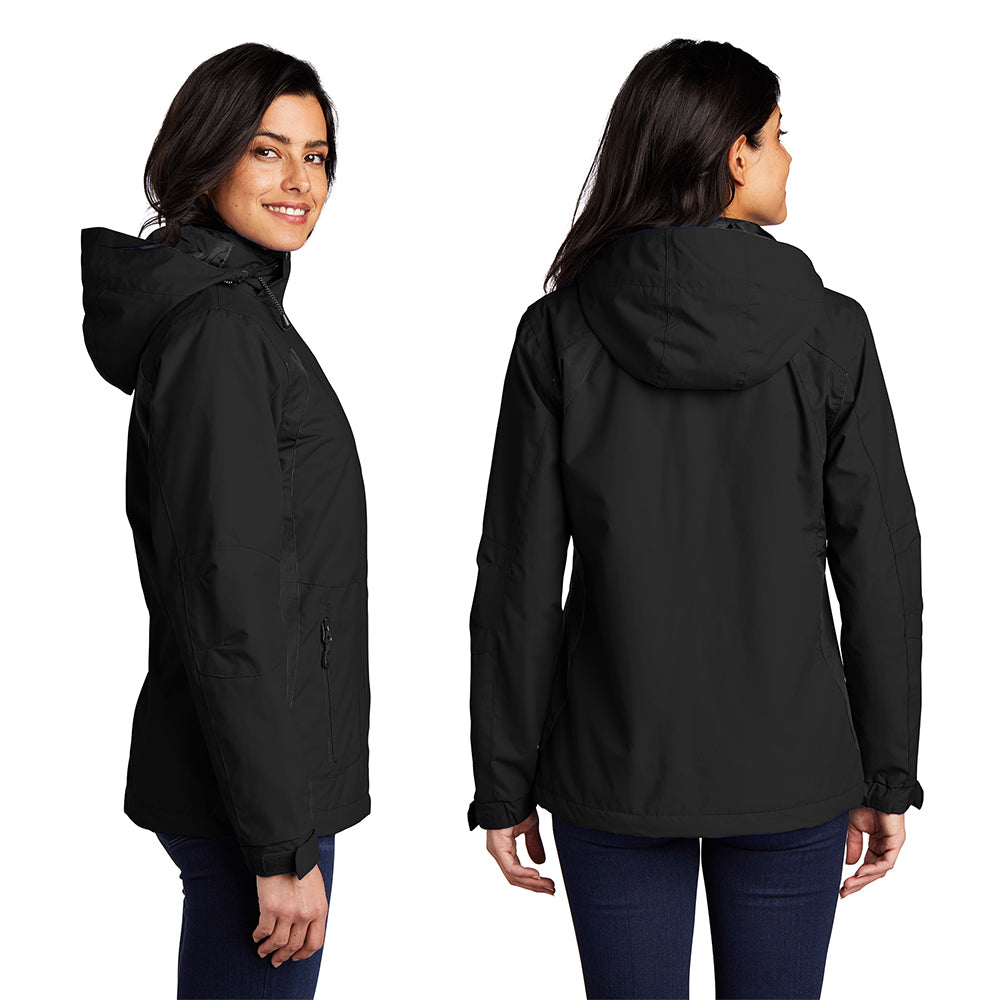 Port Authority Women's All-Season II Embroidered Jacket - Snorkel Blue/Black