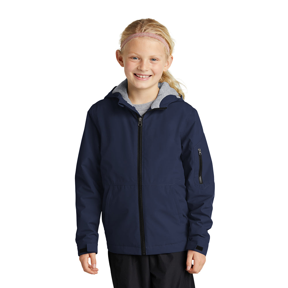 Sport-Tek Youth Waterproof Insulated Embroidered Jacket - True Royal Blue (PMS 7687C)