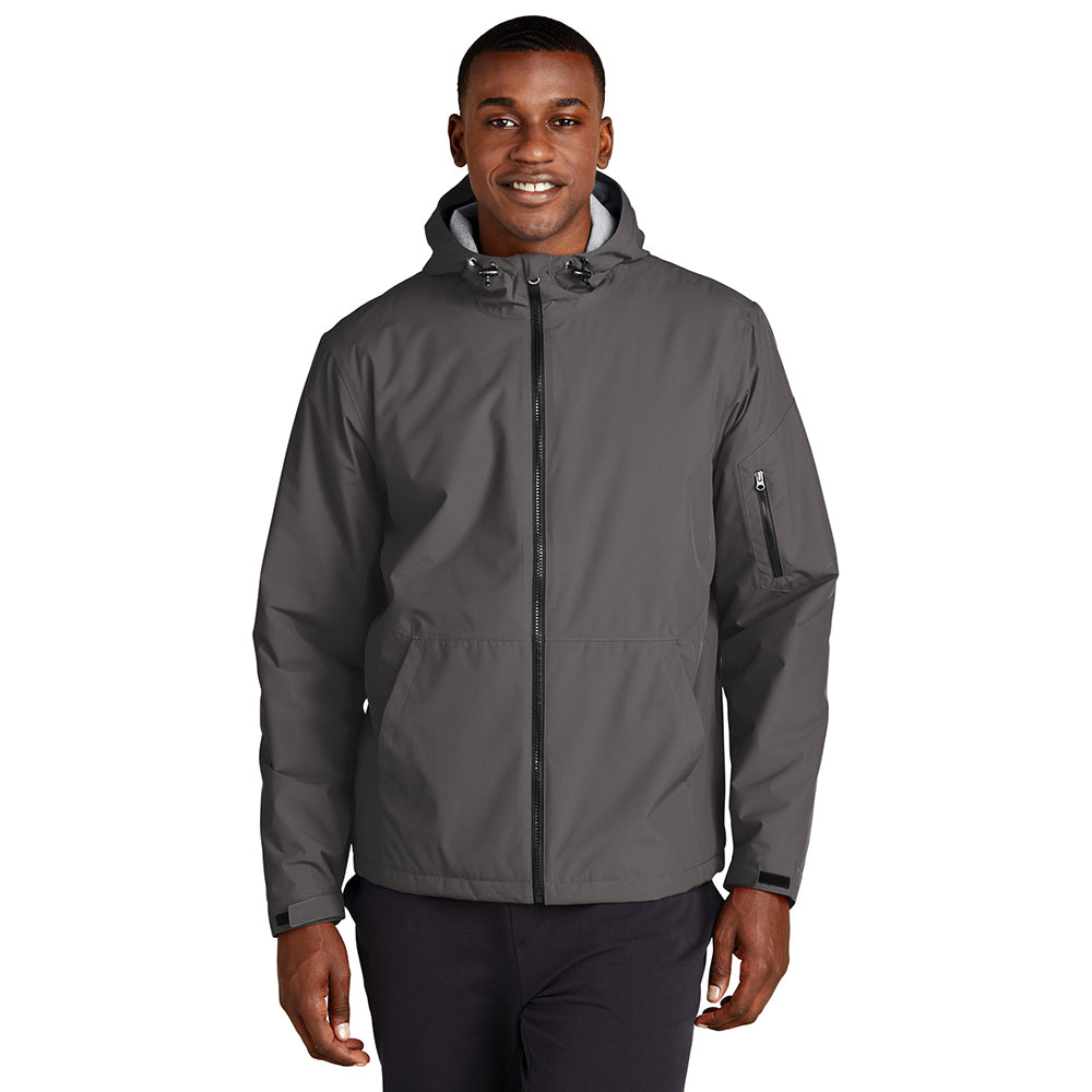 Sport-Tek Waterproof Insulated Embroidered Jacket - Graphite Grey