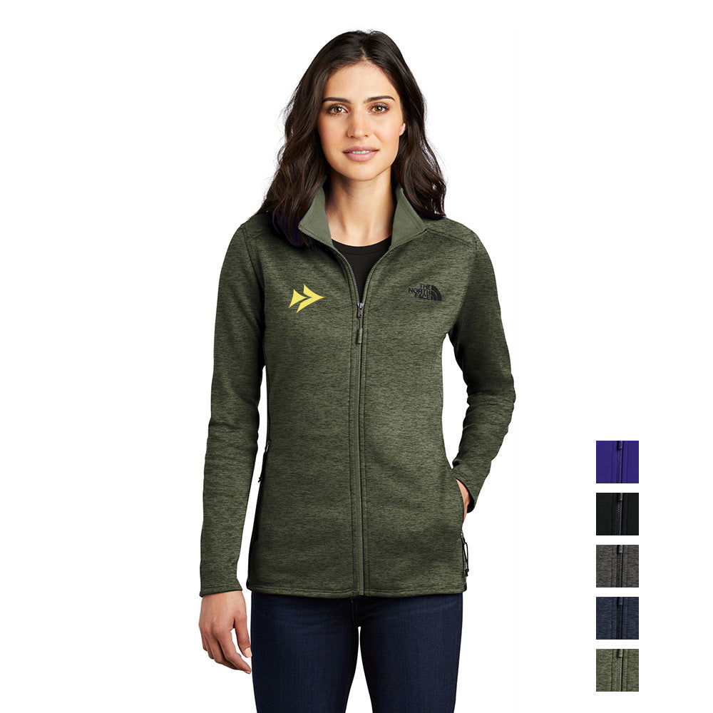 The North Face Women's Skyline Full-Zip Fleece Embroidered Jacket - Four Leaf Clover Heather