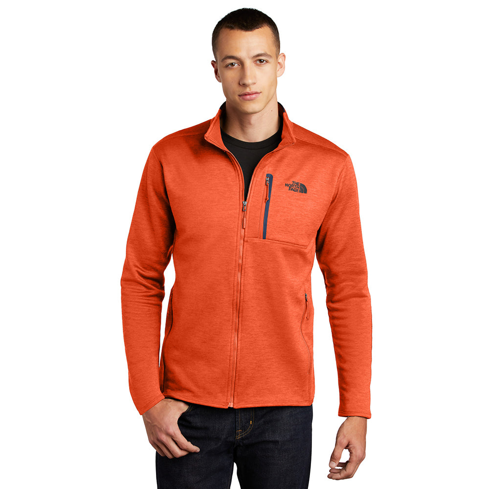 The North Face Skyline Full-Zip Fleece Embroidered Jacket - Zion Orange Heather/Urban Navy Blue