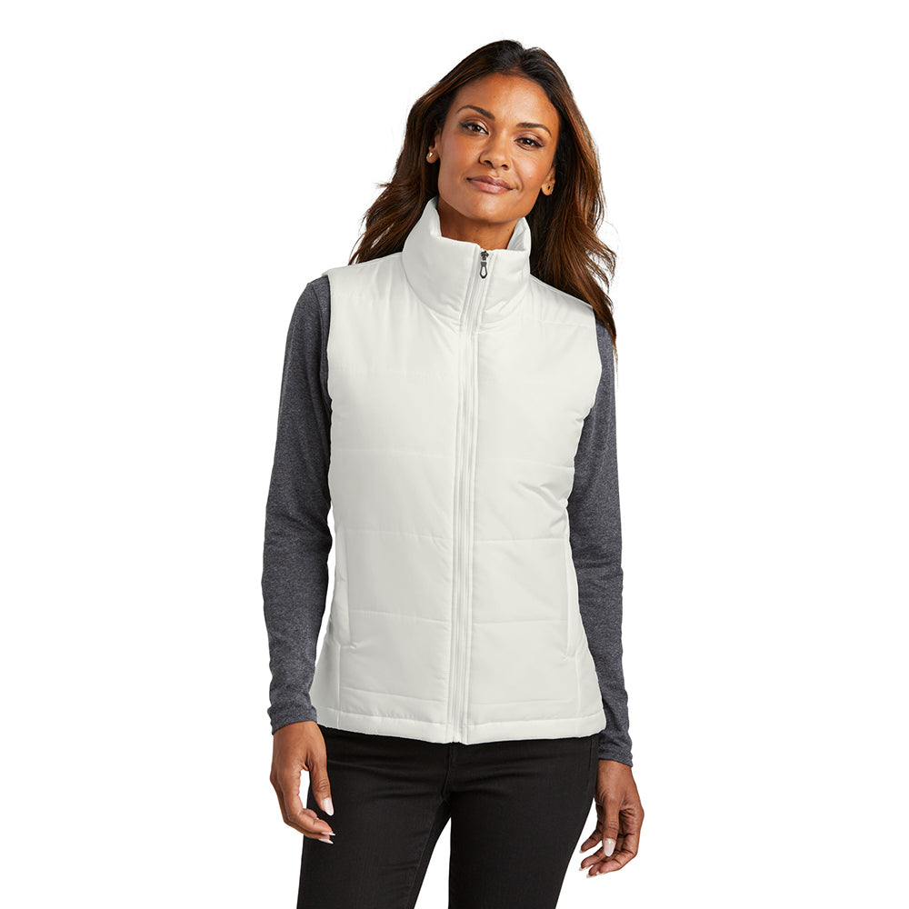 Port Authority Women's Puffer Embroidered Vest - Marshmallow White