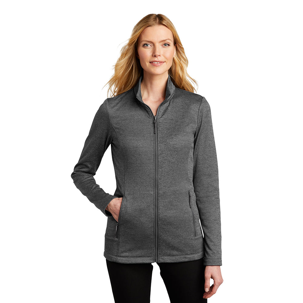 Port Authority Women's Collective Striated Fleece Embroidered Jacket - Sterling Grey Heather