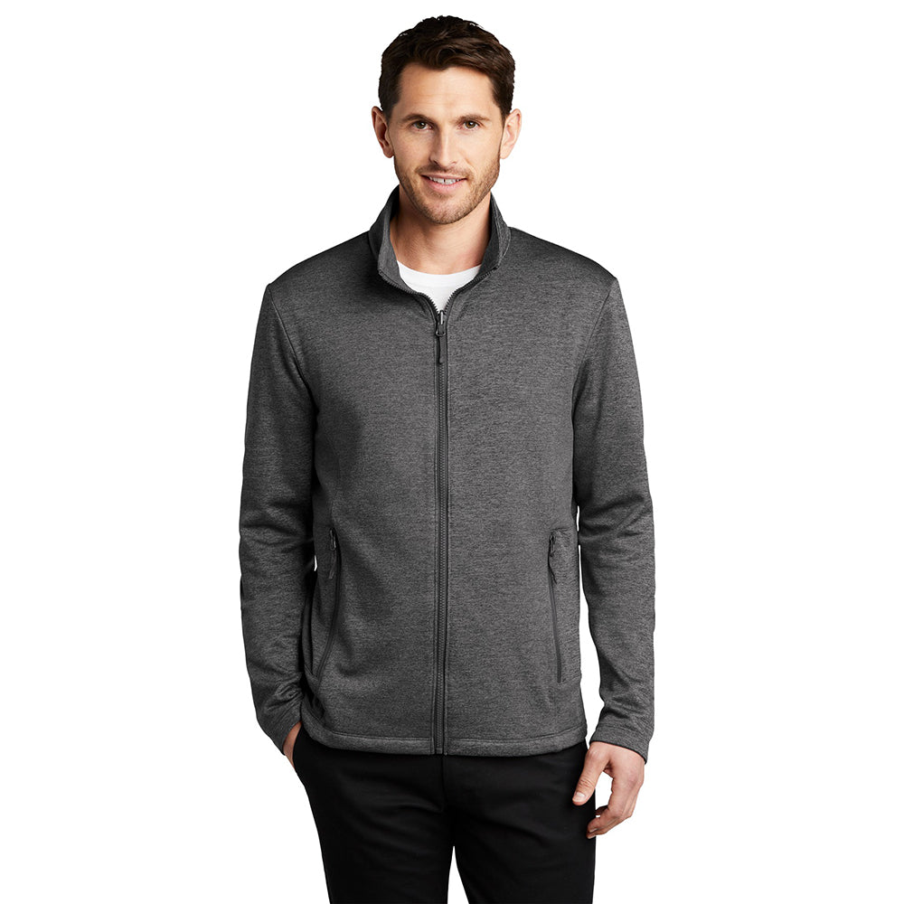 Port Authority Collective Striated Fleece Embroidered Jacket - Sterling Grey Heather