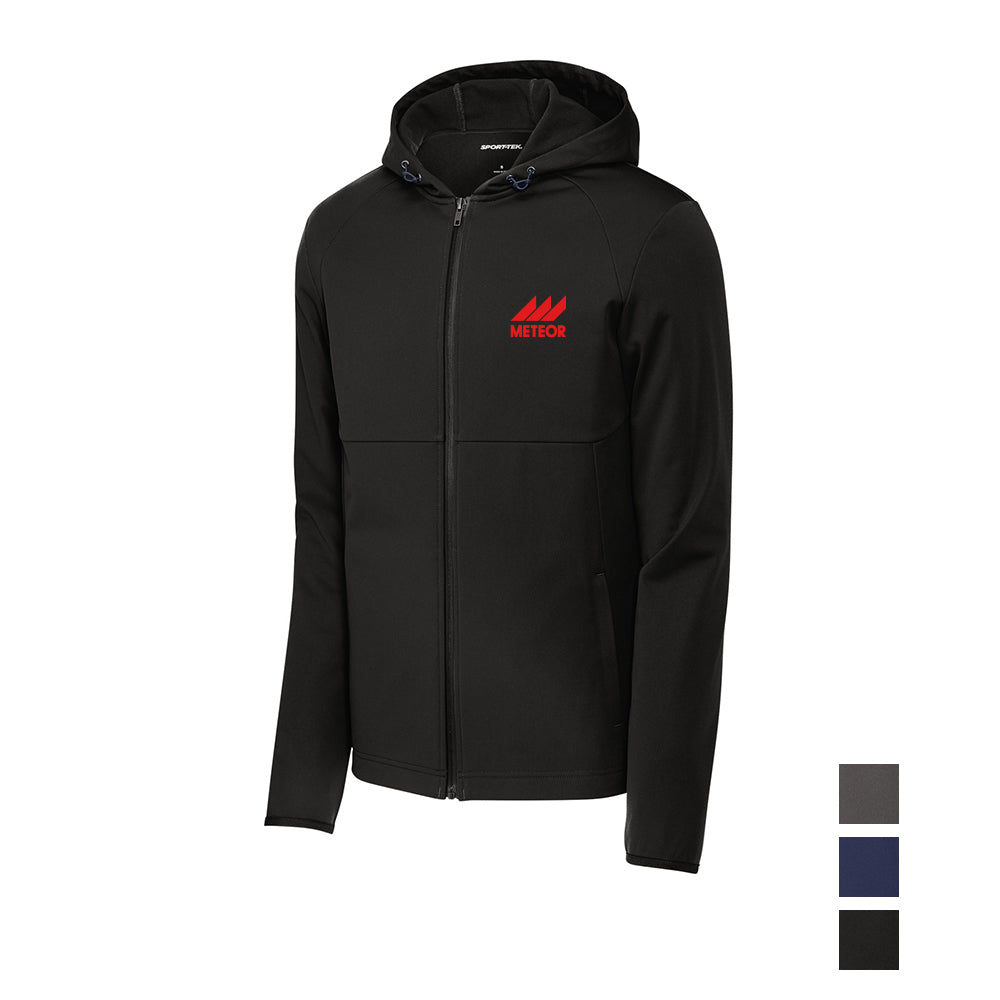 Sport-Tek Hooded Soft Shell Embroidered Jacket - Deep Black