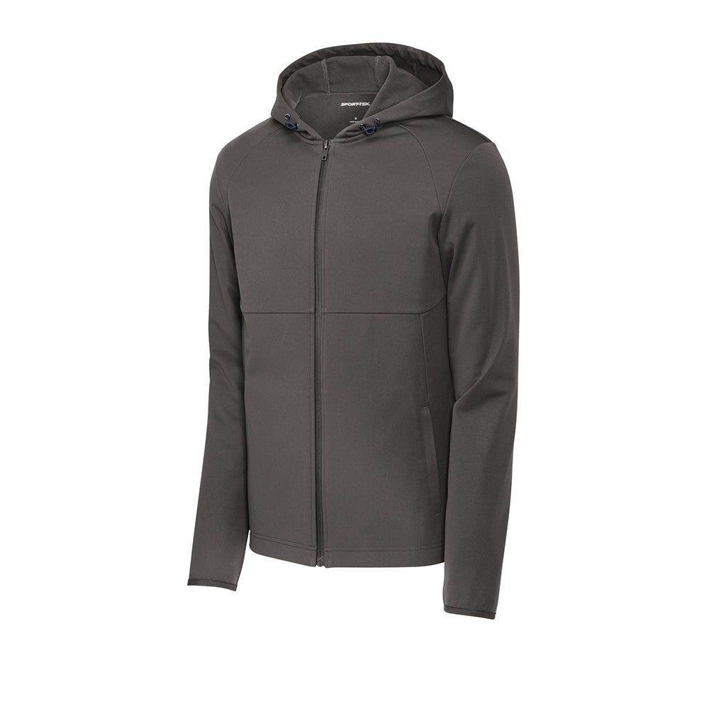 Sport-Tek Hooded Soft Shell Embroidered Jacket - Graphite Grey