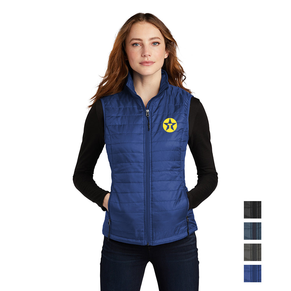 Port Authority Women's Packable Puffy Embroidered Vest - Cobalt Blue