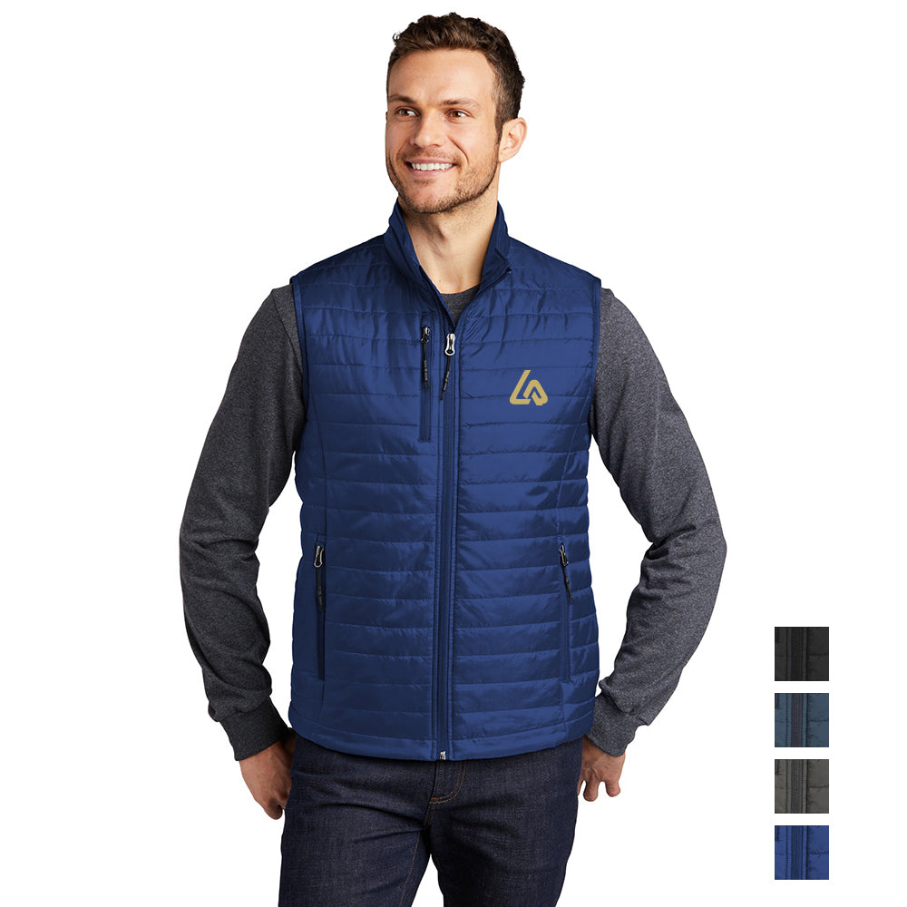 Port Authority Packable Puffy Embroidered Vest - Regatta Blue/River Blue Navy Blue