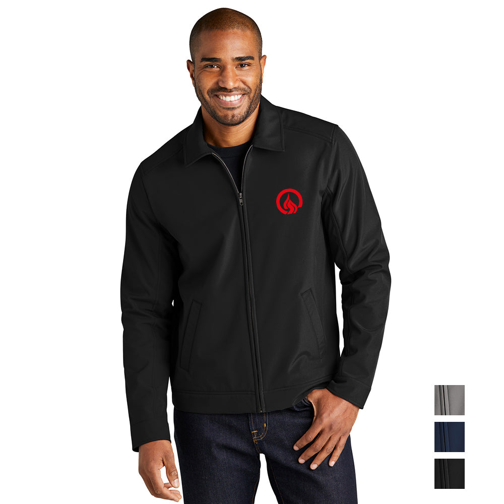 Port Authority Mechanic Soft Shell Embroidered Jacket - Black