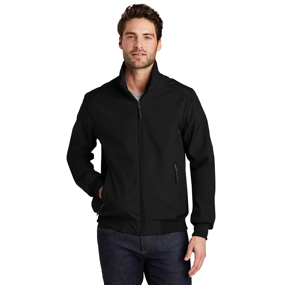 Port Authority Soft Shell Bomber Embroidered Jacket - Black
