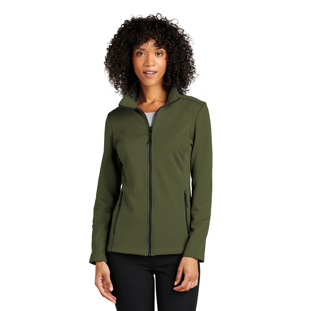 Port Authority Women's Collective Tech Soft Shell Embroidered Jacket - Olive Green