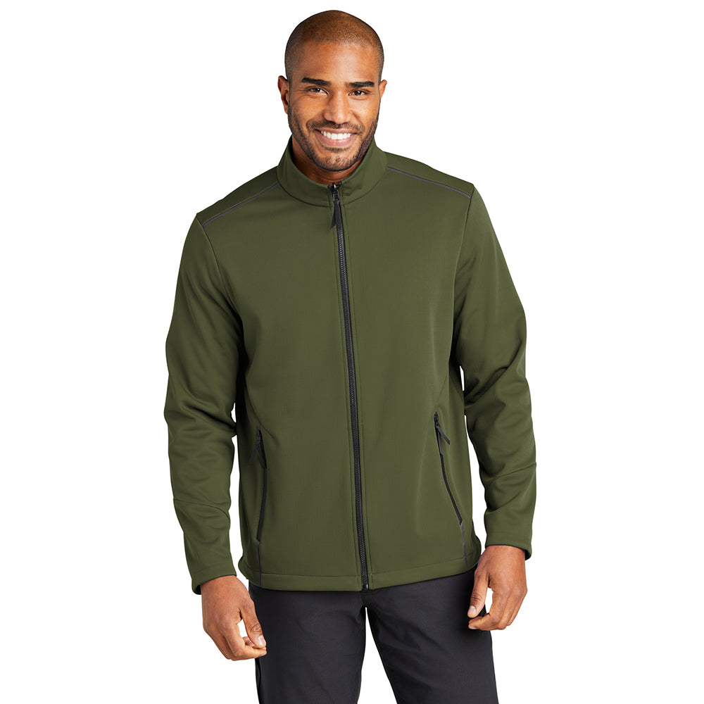 Port Authority Collective Tech Soft Shell Embroidered Jacket - Olive Green
