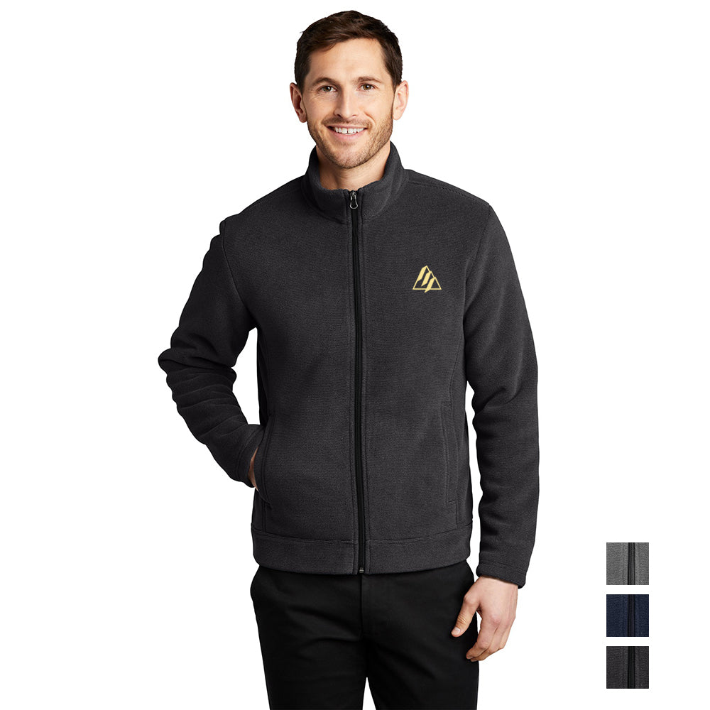 Port Authority Ultra Warm Brushed Fleece Embroidered Jacket - Graphite/Deep Black