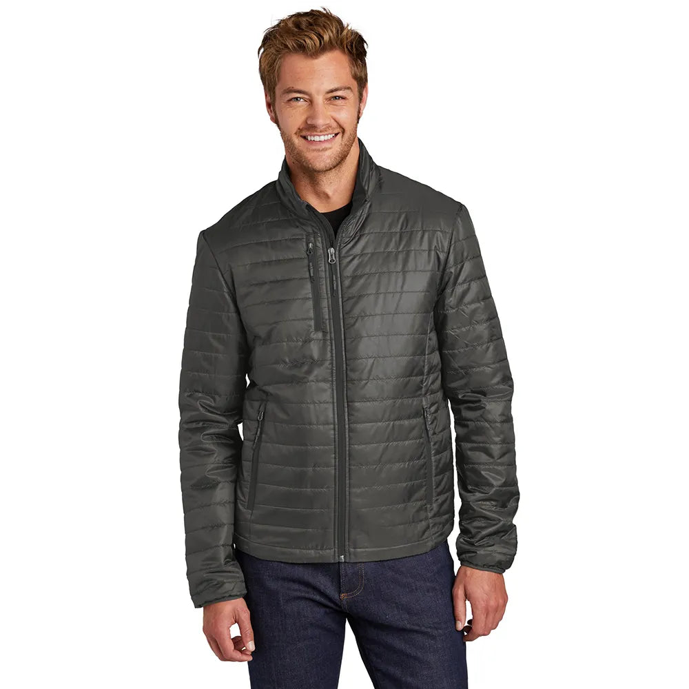 Port Authority Packable Puffy Embroidered Jacket - Sterling Grey/Graphite