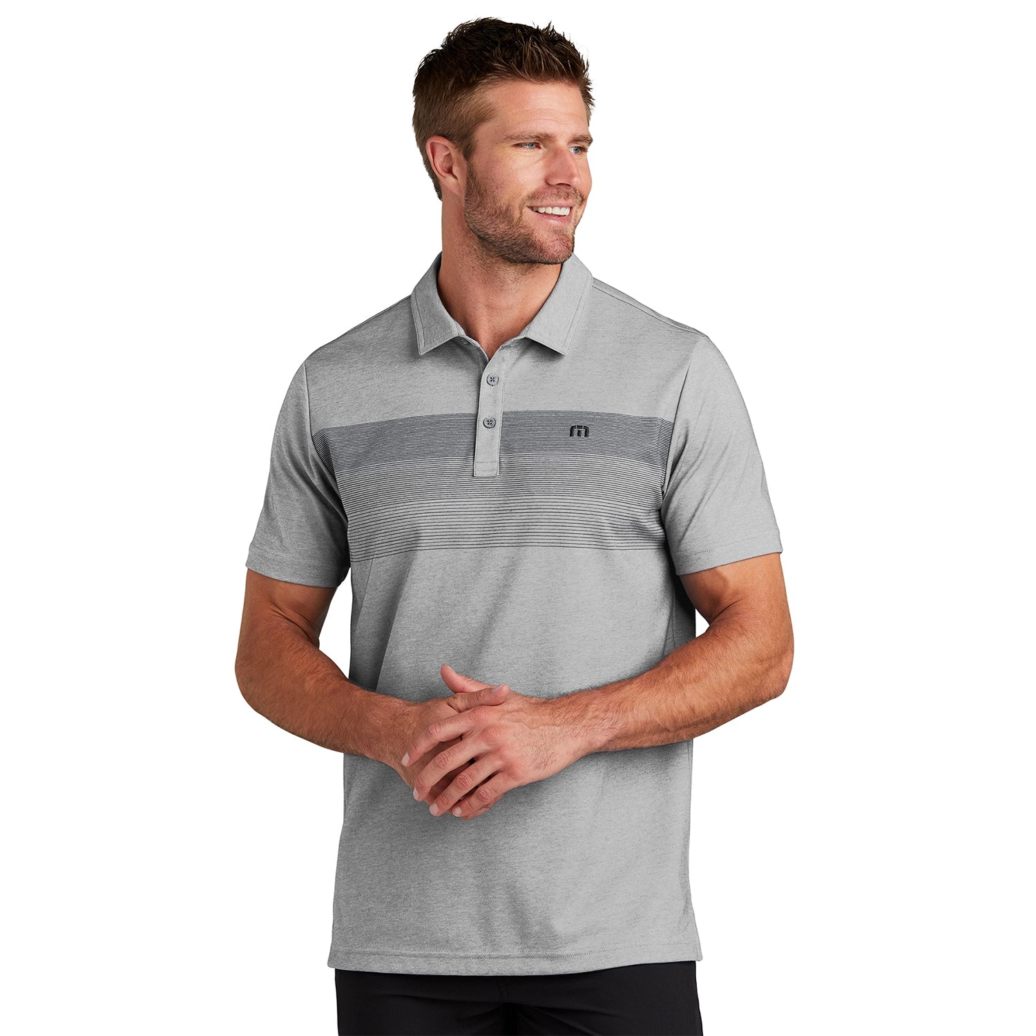 TravisMathew Coastal Chest Stripe Embroidered Polo
