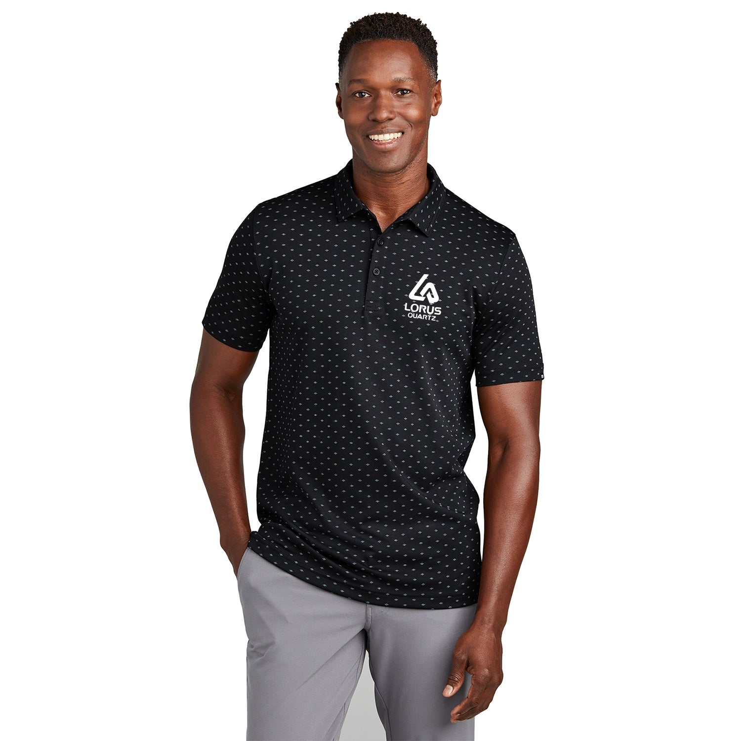 TravisMathew Oceanside Geo Embroidered Polo