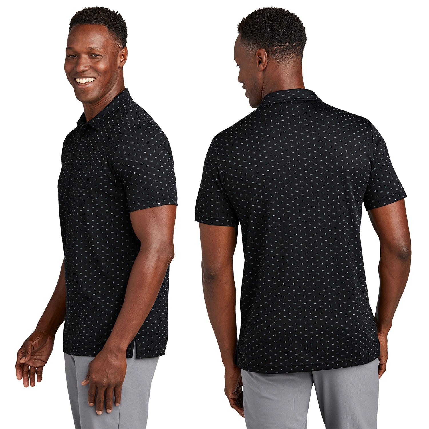 TravisMathew Oceanside Geo Embroidered Polo