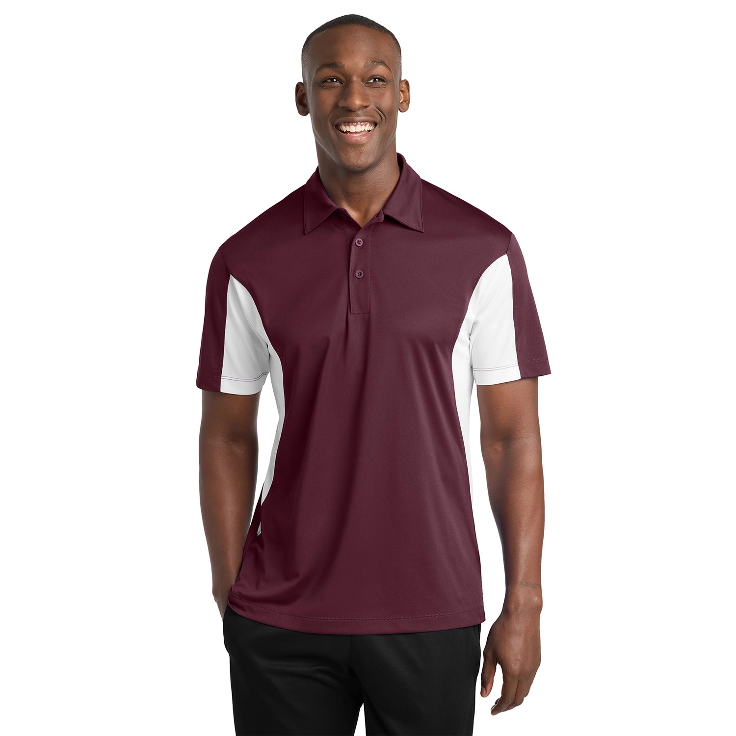 SportTek Side Blocked Micropique SportWick Polo