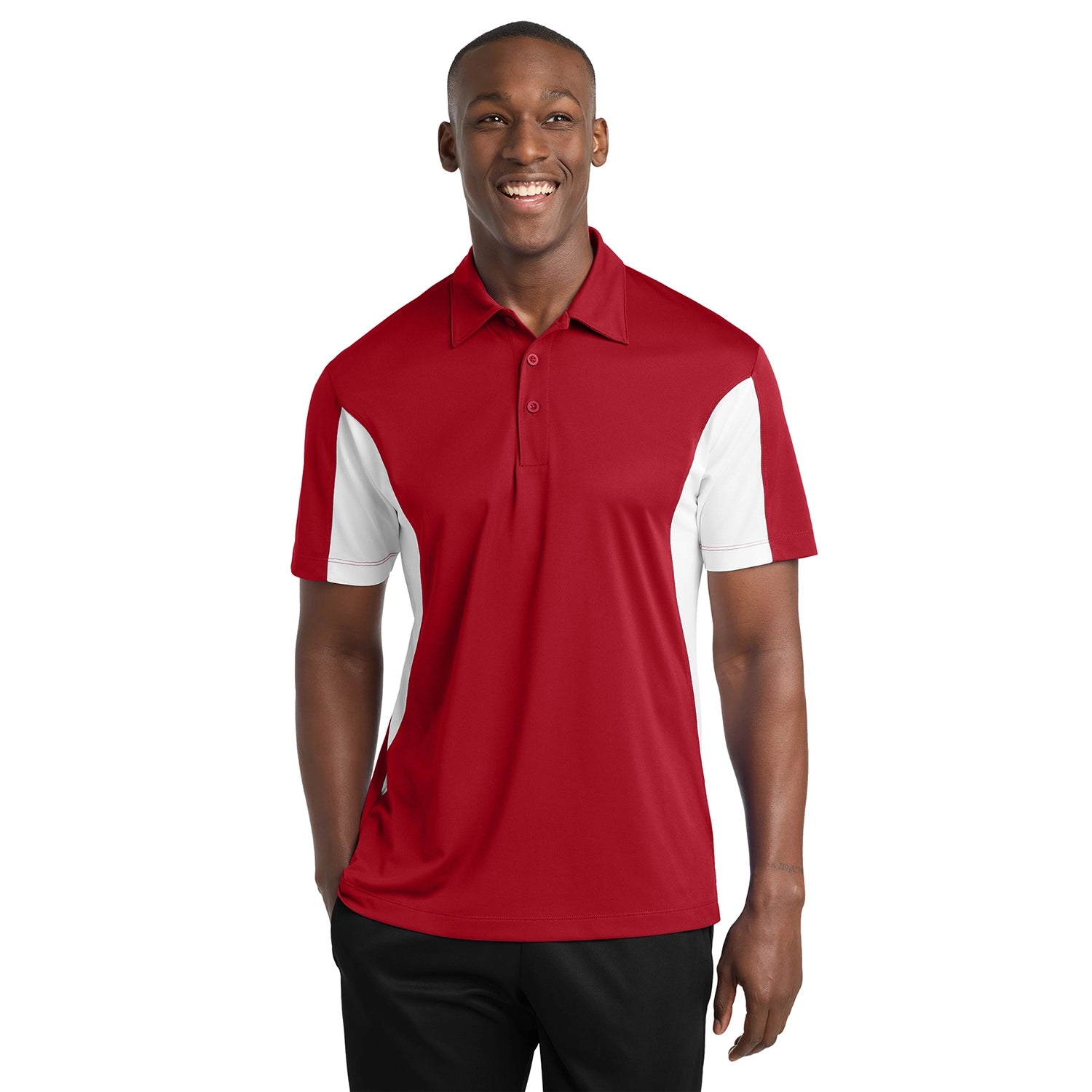 SportTek Side Blocked Micropique SportWick Polo