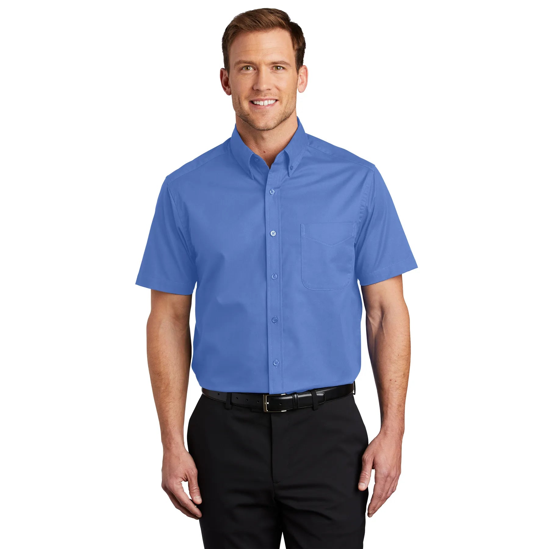 Port Authority Short Sleeve Easy Care Embroidered Shirt - Ultramarine Blue