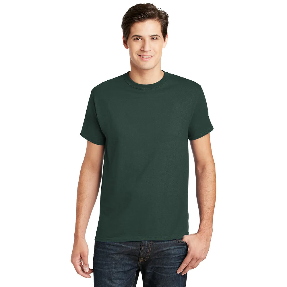 Hanes - Essential-T 100% Cotton T-Shirt Decorated - Deep Forest Green (PMS 5535C)