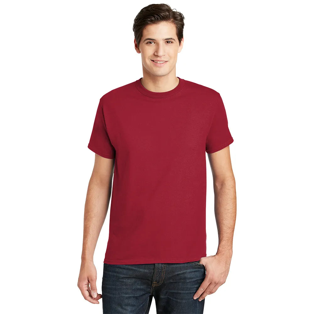 Hanes - Essential-T 100% Cotton T-Shirt Decorated - Deep Red (PMS 207C)