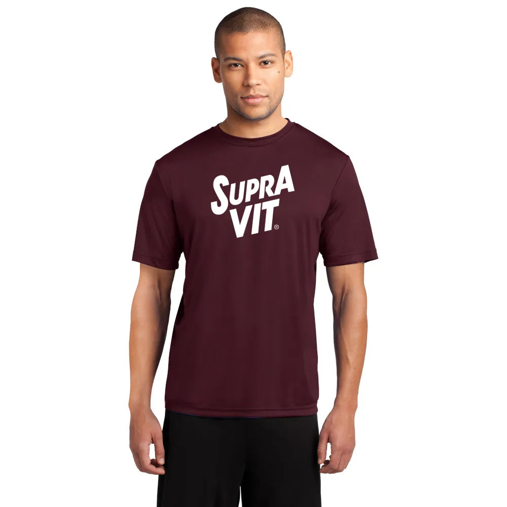 Port & Company Performance Tee Decorated - Athletic Maroon Red
