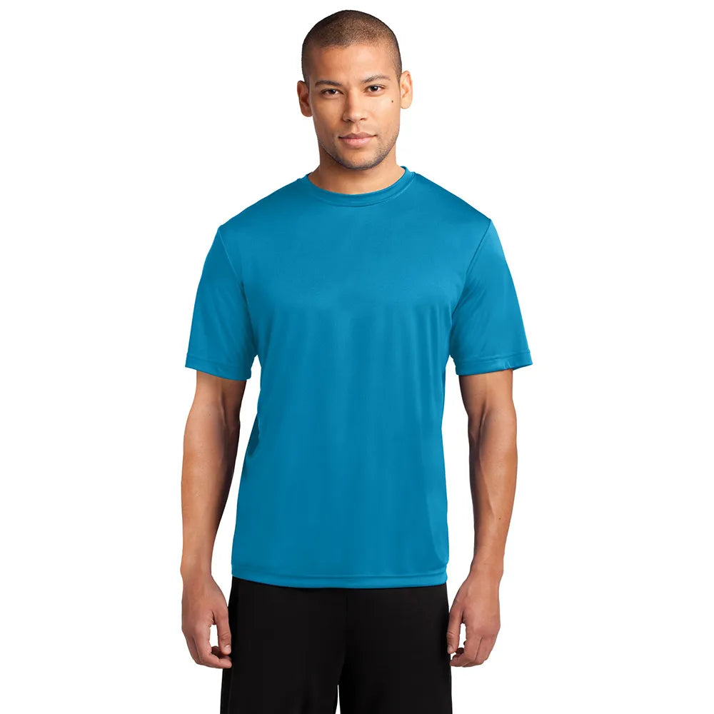 Port & Company Performance Tee Decorated - Neon Blue
