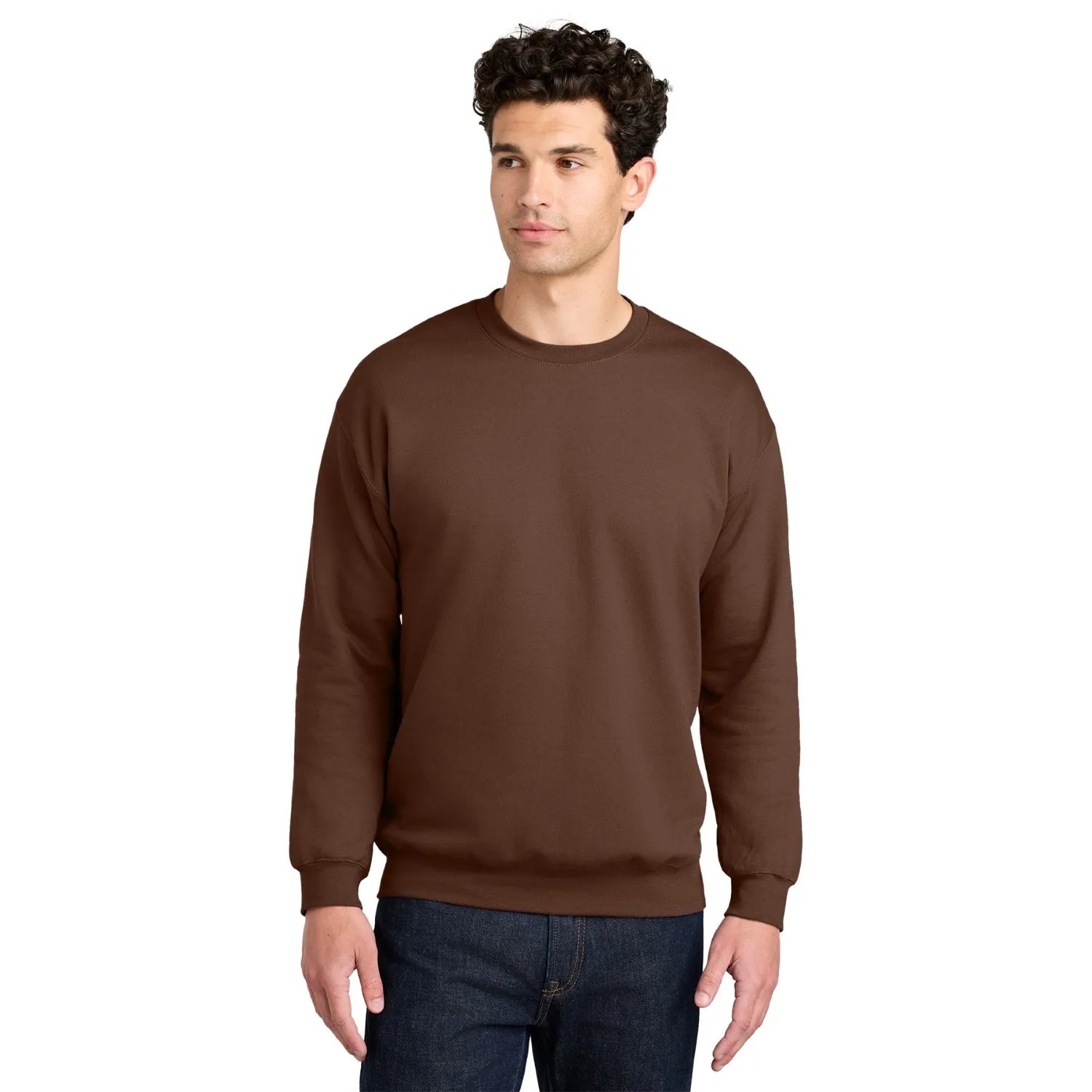 Gildan Softstyle Crewneck Sweatshirt Decorated - Cocoa Brown