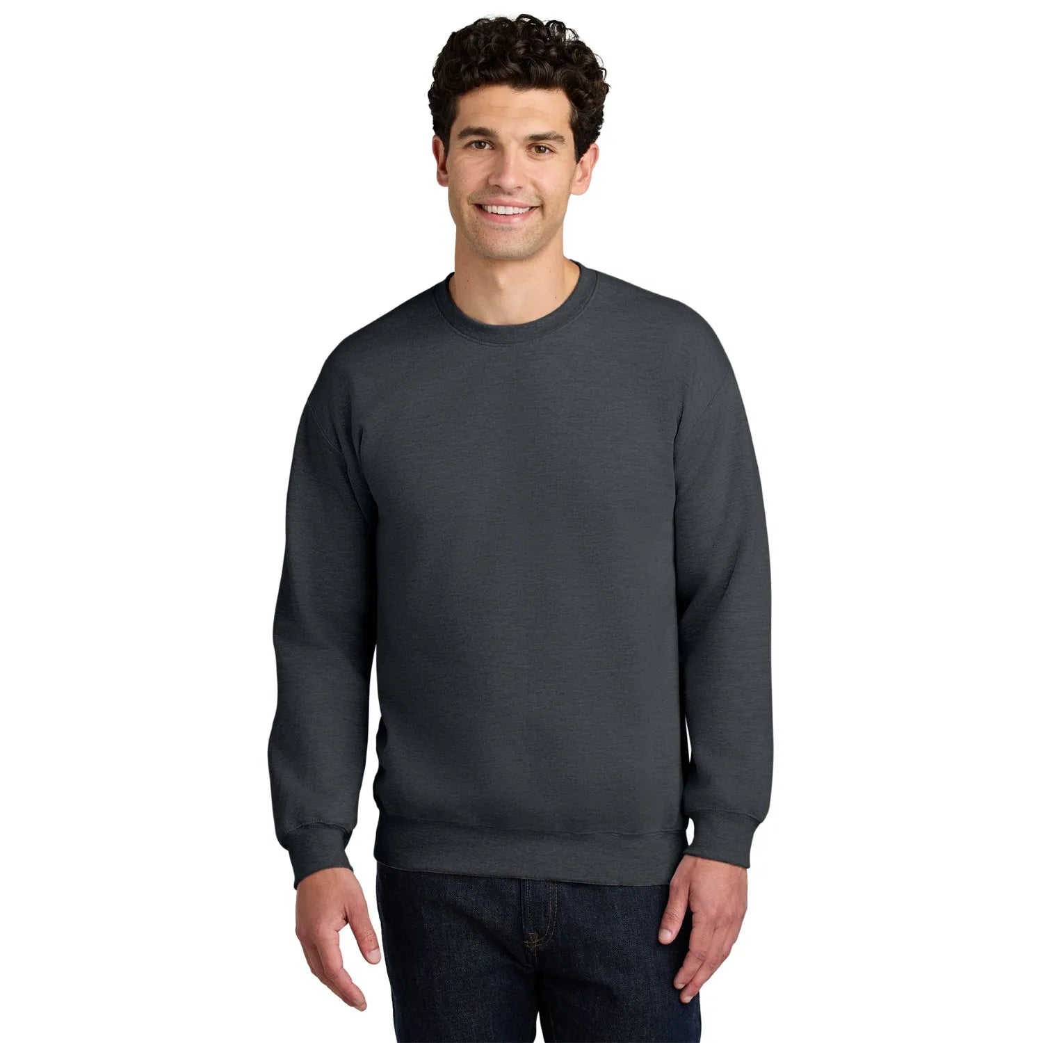 Gildan Softstyle Crewneck Sweatshirt Decorated - Dark Grey Heather