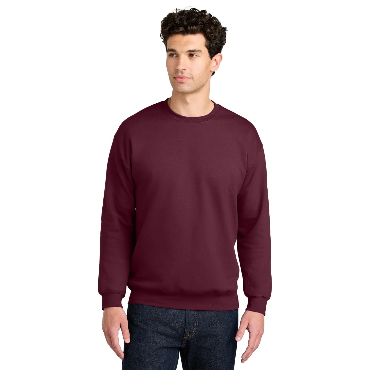 Gildan Softstyle Crewneck Sweatshirt Decorated - Maroon Red